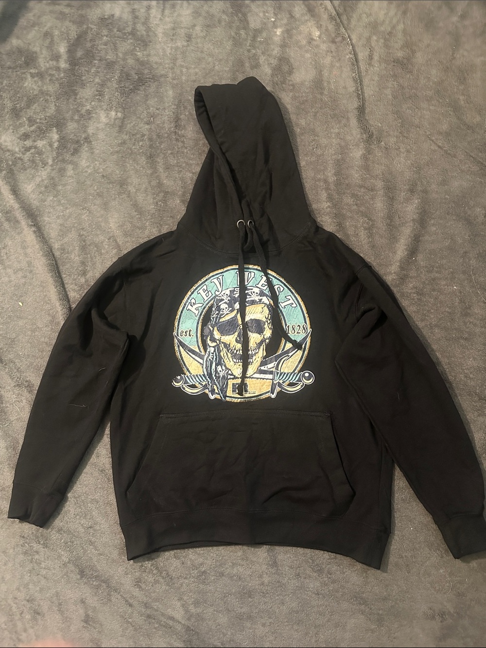 ESY Surf Co. Pullover Graphic Hoodie in Black Size Small